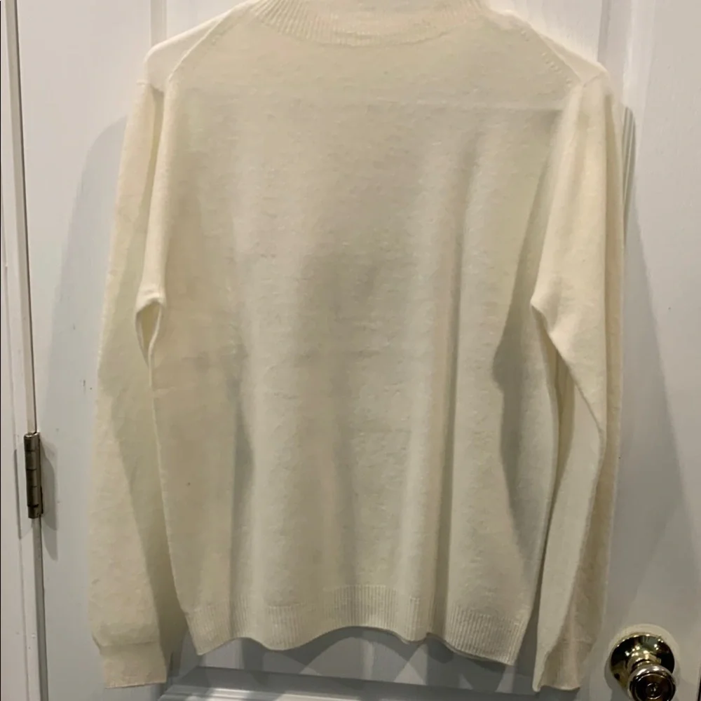 Designer Cream Sweater with Silver Accents - Picture 6 of 6